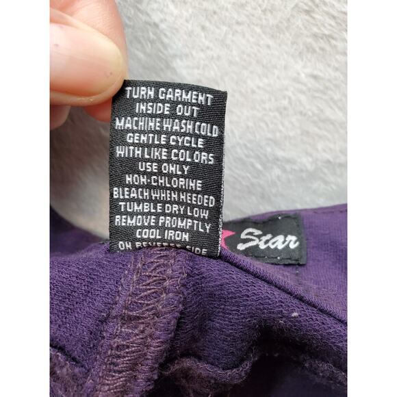 Imperial Star Pants Girls Size 14 Purple‎ Cotton Pockets Straight Leg Mid Rise - Picture 7 of 7